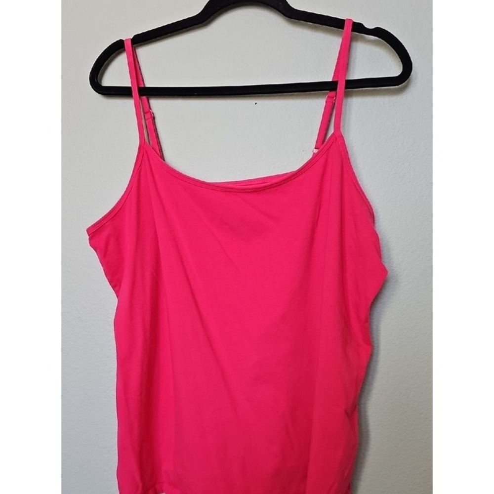 Lane Bryant Scoop Neck Hot Pink Fitted Stretch Cami Tank Plus Size 18/20